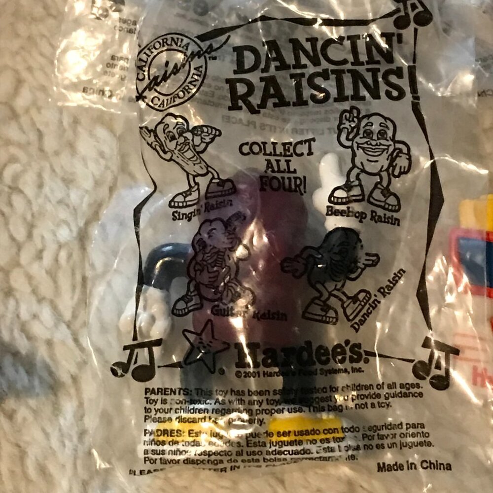 Lot Set - Vintage 80s 90s Y2K Hardees California Dancing Raisins Figures - Picture 8 of 9